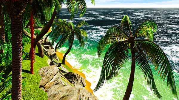 Paradiso sull'isola delle Hawaii — Foto Stock