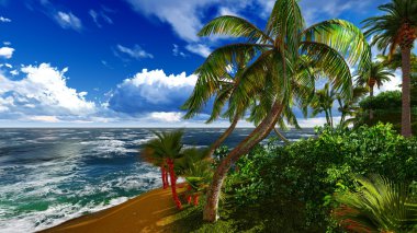 Paradise on Hawaii Island clipart