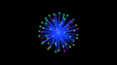 küreler enerji alanı içinde dans
