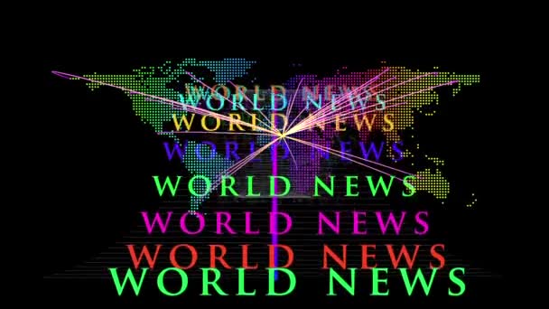 World news motion graphics konzept — Stockvideo
