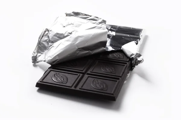 Chocolate bar in foil — Stock Photo, Image