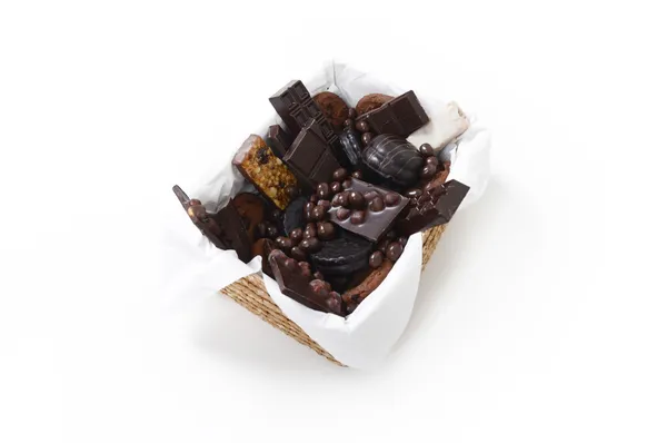 Chocolate basket — Stock Photo, Image