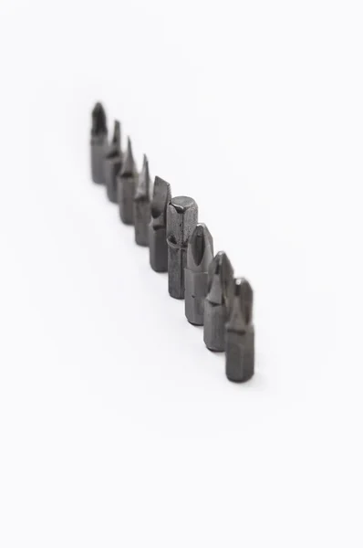 Screwdriver bits set — Stock Photo, Image