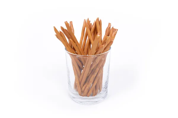 Salted breadsticks grissini — Stock Photo, Image
