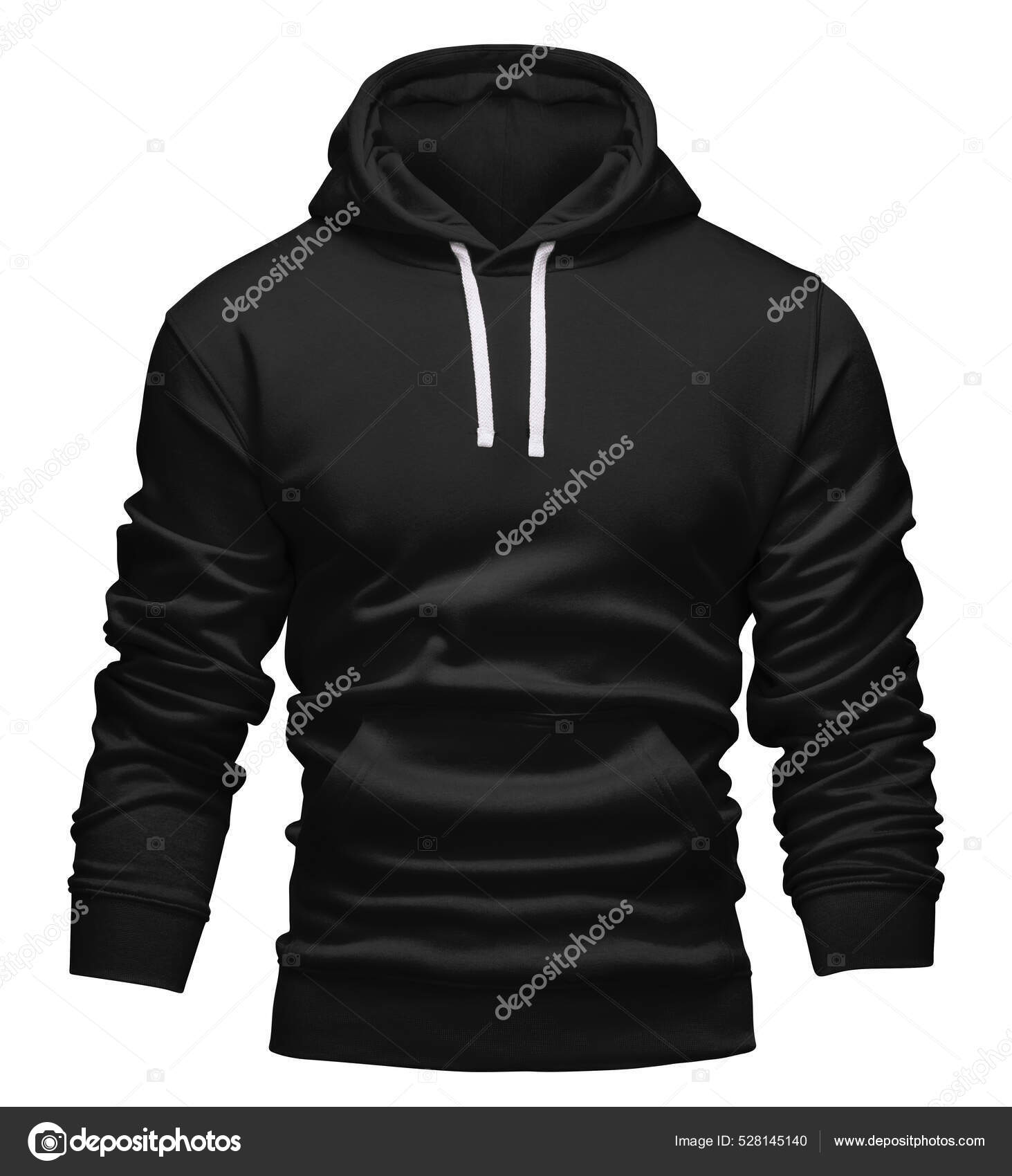 Sweater top hoodie hitam