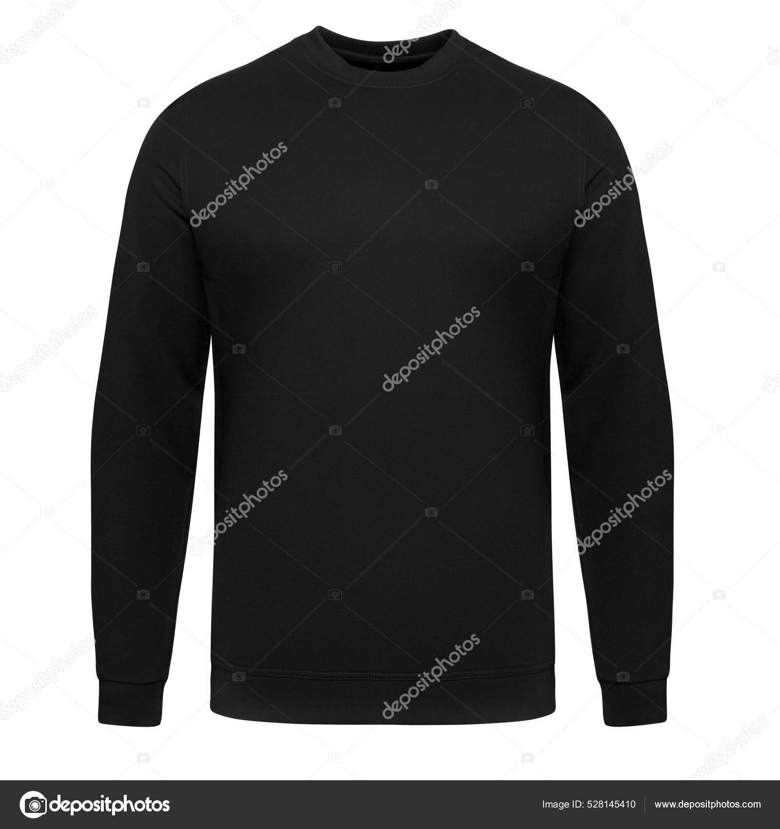Black sweatshirt Pullover with long sleeve, clipping
