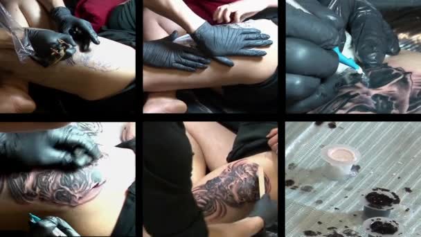 Tatoo composition — Stock Video