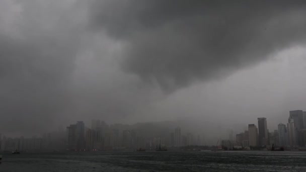 Tormentoso Hong Kong — Vídeo de stock