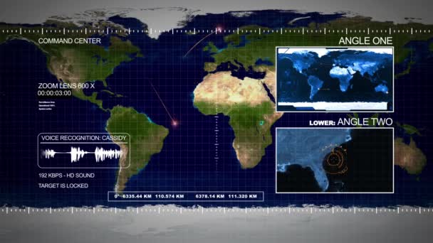 Vigilância por satélite — Vídeo de Stock