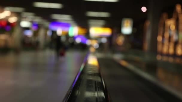 Blurry escalator view — Stock Video