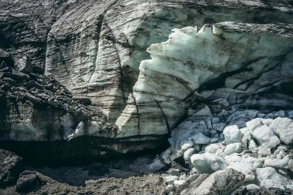 Paesaggio Paesaggistico Con Potente Fiume Montagna Partire Dal Ghiacciaio Con — Foto Stock