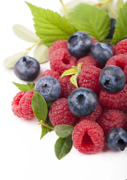 Banyak blueberry & raspberry . — Stok Foto