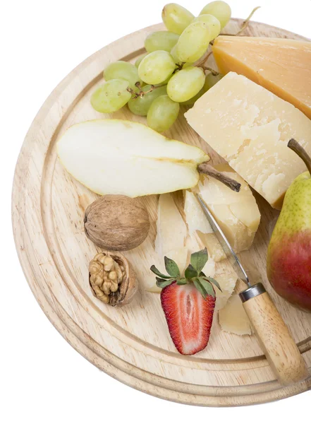 Cheese and fruit — Stock Photo, Image