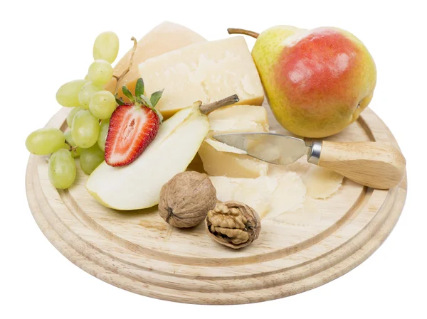 Cheese and fruit — Stock Photo, Image