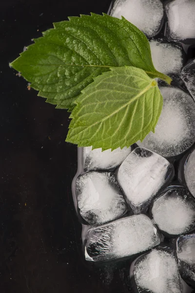 Ice cubes isolated on black — Stock Photo, Image