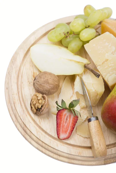 Cheese and fruit — Stock Photo, Image