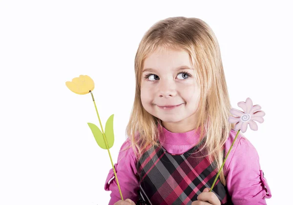 Glückliches kleines Mädchen — Stockfoto