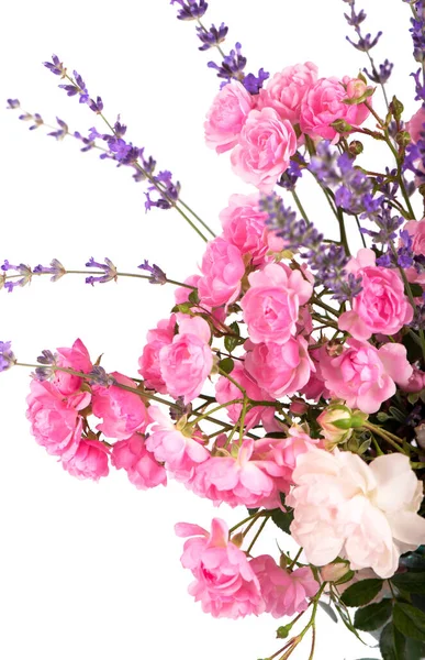 Hermosas Rosas Ramo Flores Fondo — Foto de Stock