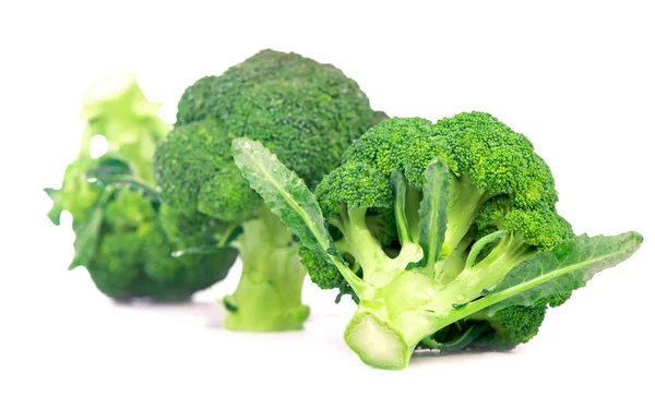 Brocoli Vert Frais Sur Fond Blanc — Photo