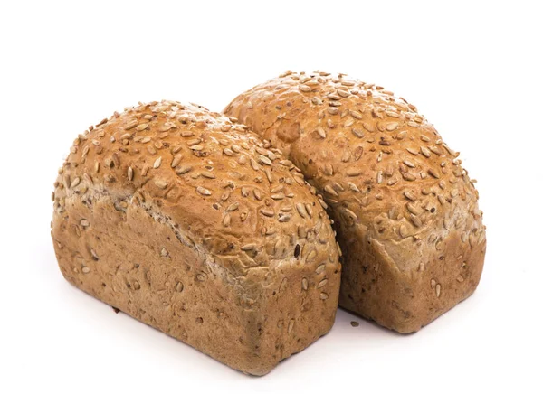 Νόστιμο Ψωμί Σίκαλης Απομονώνονται Λευκό Φόντο — Φωτογραφία Αρχείου