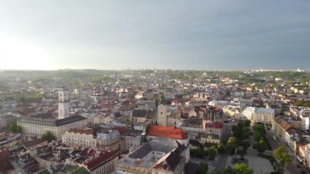 Lviv, vista a la ciudad, centro histórico de la ciudad, Ucrania, oeste de Ucrania. Mayo de 2021 — Vídeos de Stock