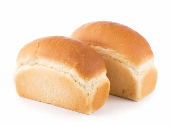 Pão Centeio Saboroso Isolado Sobre Fundo Branco — Fotografia de Stock