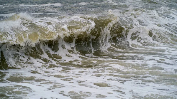 Black Sea Stormy Large Sea Wave Sea Stormy Cold Stormy — Stock Photo, Image