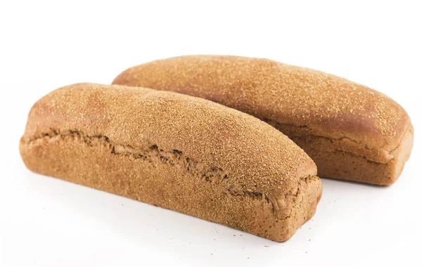 Νόστιμο Ψωμί Σίκαλης Απομονώνονται Λευκό Φόντο — Φωτογραφία Αρχείου