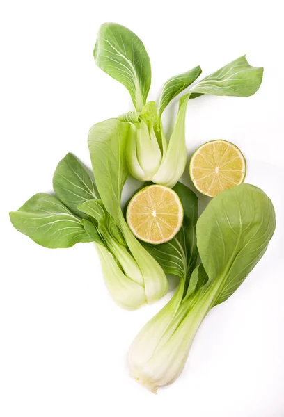 Chinese Vegetable Cabbage White Background — Stock Photo, Image