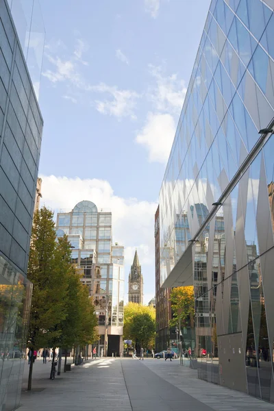 Nuevos edificios en Manchester Reino Unido — Foto de Stock