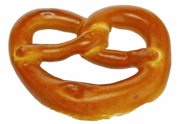 Pretzel isoleret på hvid . - Stock-foto