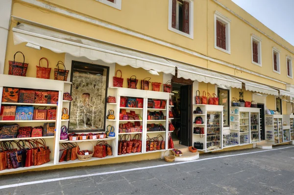 Row of shops in an old town. — Stock Photo, Image