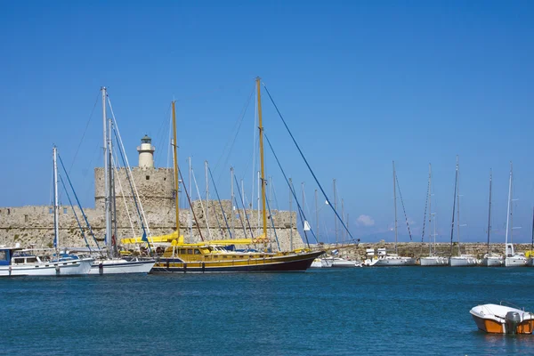 Rhodes Mandraki port . — Photo