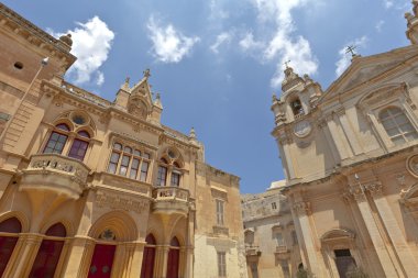 mdina Malta Adası şehir mimarisi.