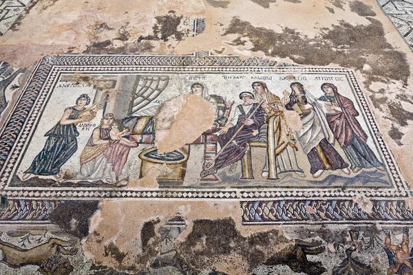 Sítio arqueológico helenístico e romano em Kato Paphos, Chipre . — Fotografia de Stock