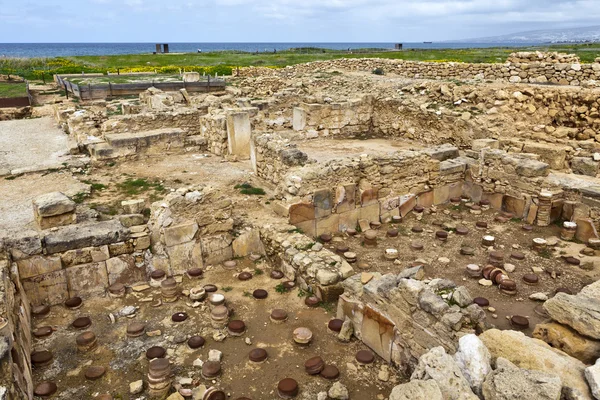 Helenistic archeologiczne i miejscu rzymskiej w Pafos na Cyprze. — Zdjęcie stockowe