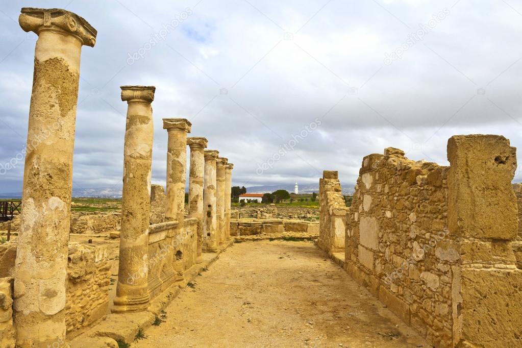 The Archaeological Helenistic and Roman site at Kato Paphos in Cyprus.
