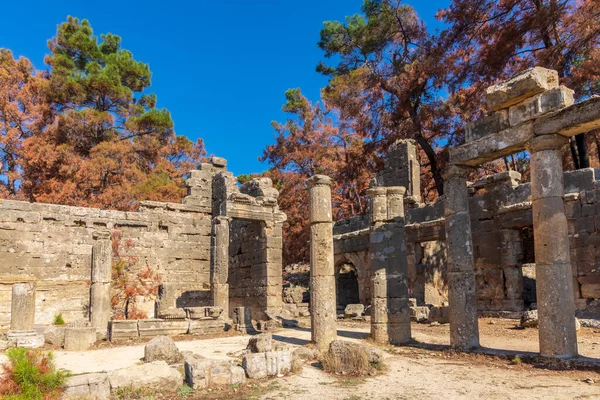 Fina Grekisk Romerska Resterna Staden Seleucia Även Känd Som Seleukia Stockbild