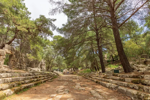 Ερείπια Του Φασέλη Μια Αρχαία Πόλη Κυμάνθηκε Μια Χερσόνησο Που — Φωτογραφία Αρχείου