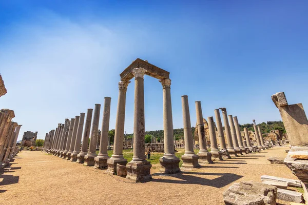Zřícenina Perge Starověké Řecké Město Anatolii Nyní Provincii Antalya Turecku — Stock fotografie
