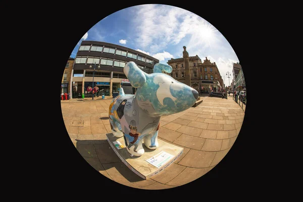 Huddersfield Reino Unido Septiembre 2011 Market Place Espacio Agradable Con — Foto de Stock