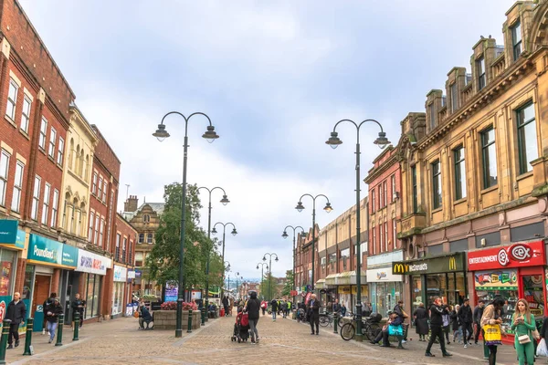 Oldham Αγγλία Σεπτεμβρίου 2022 Street Scene Στην Ιστορική Πόλη Oldham — Φωτογραφία Αρχείου