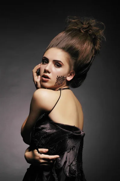 Moda signora con bodyart — Foto Stock