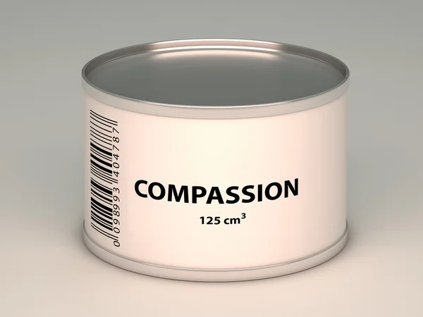 Bank with compassion title — Stock Photo, Image