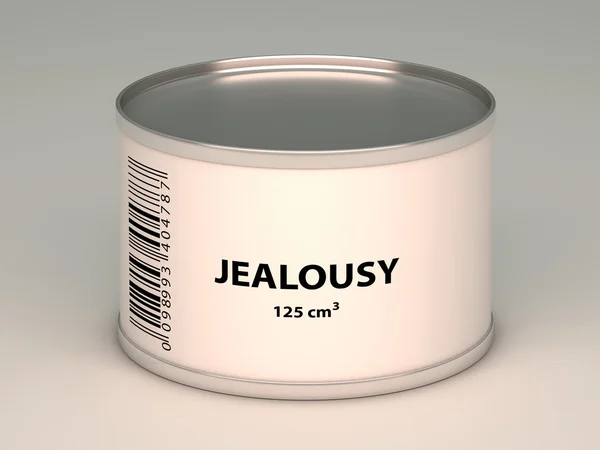 Bank with jealousy title — Stock Photo, Image