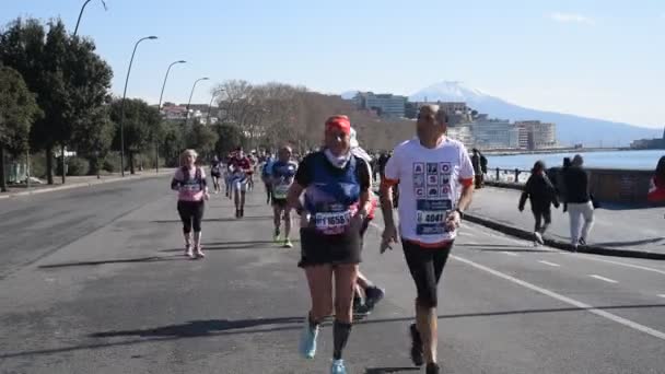 Napoli Febbraio 2022 Mezza Maratona — Video Stock
