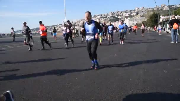 Napoli Talya Şubat 2022 Yarı Maraton — Stok video