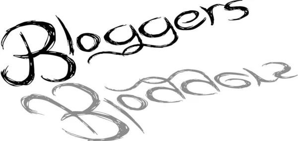 Bloggers Text Tecken Illustration Vit Bakgrund — Stock vektor