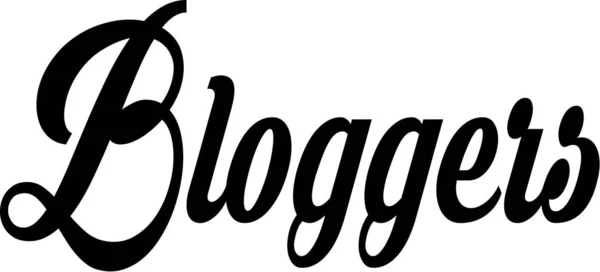 Bloggers Text Tecken Illustration Vit Bakgrund — Stock vektor