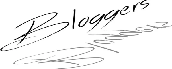 ブロガーテキストサイン白い背景のイラスト — ストックベクタ